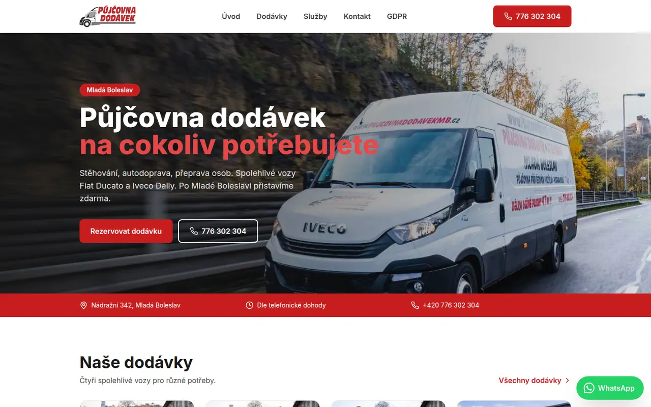 Půjčovna dodávek MB