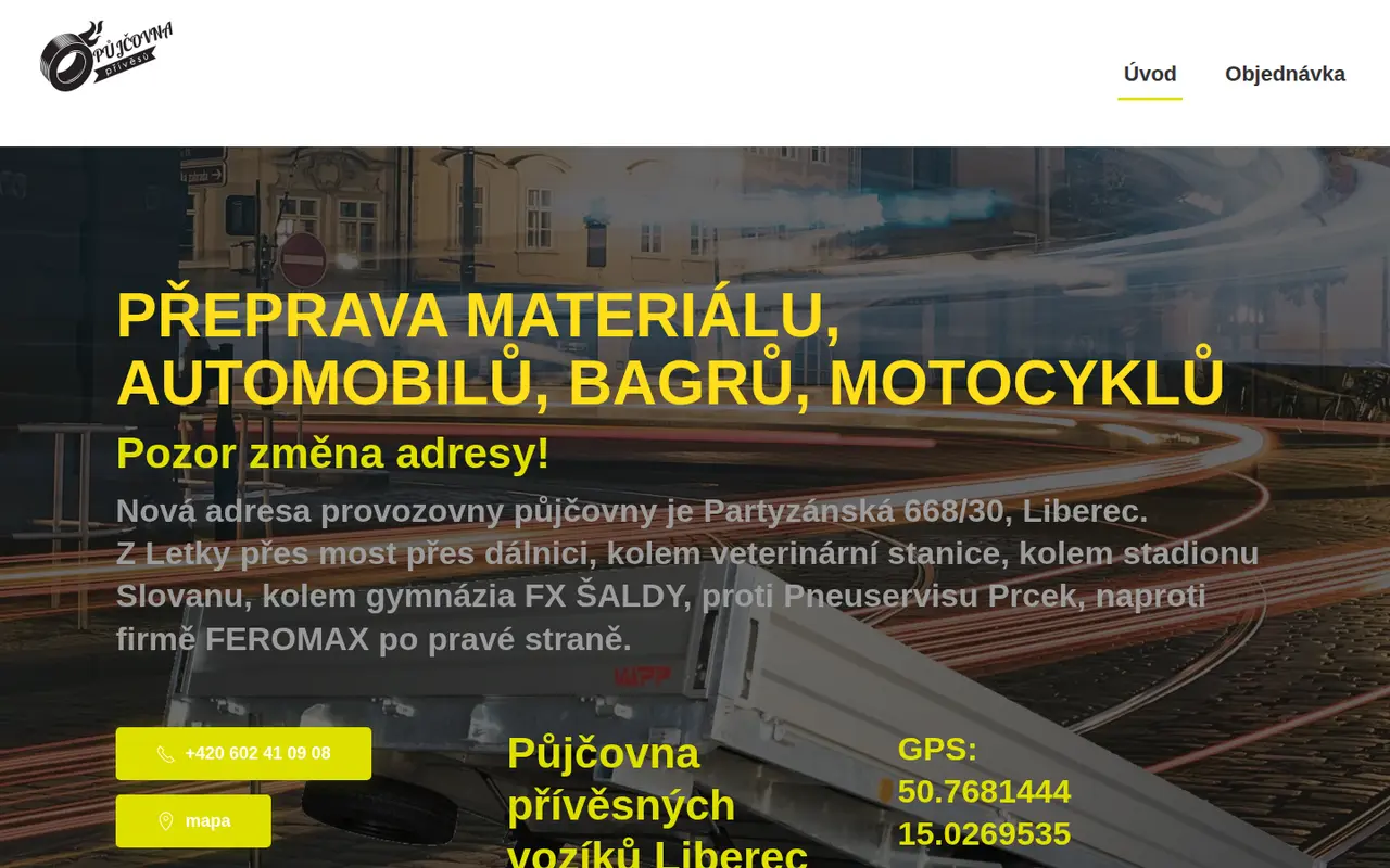Půjčovna přívěsů Liberec